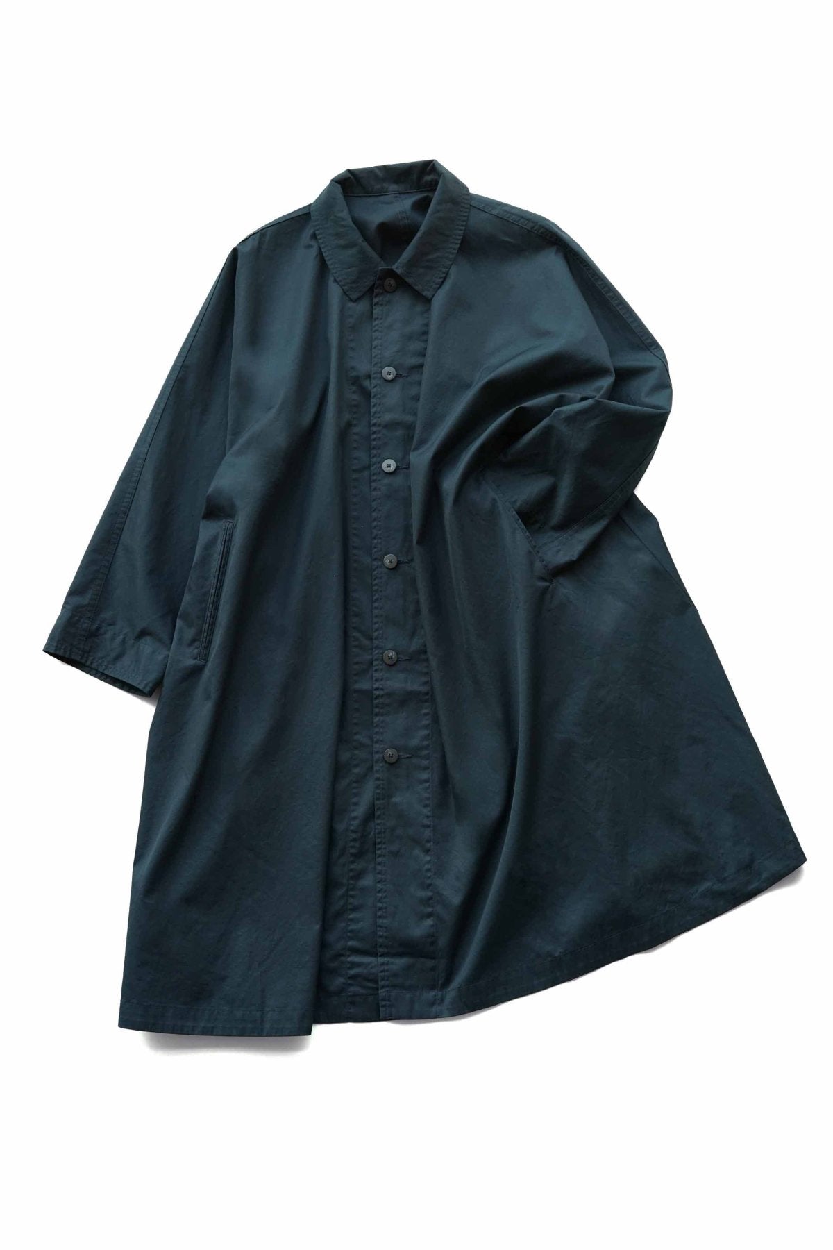 Porter Classic - GABARDINE SWING COAT - DARK NAVY