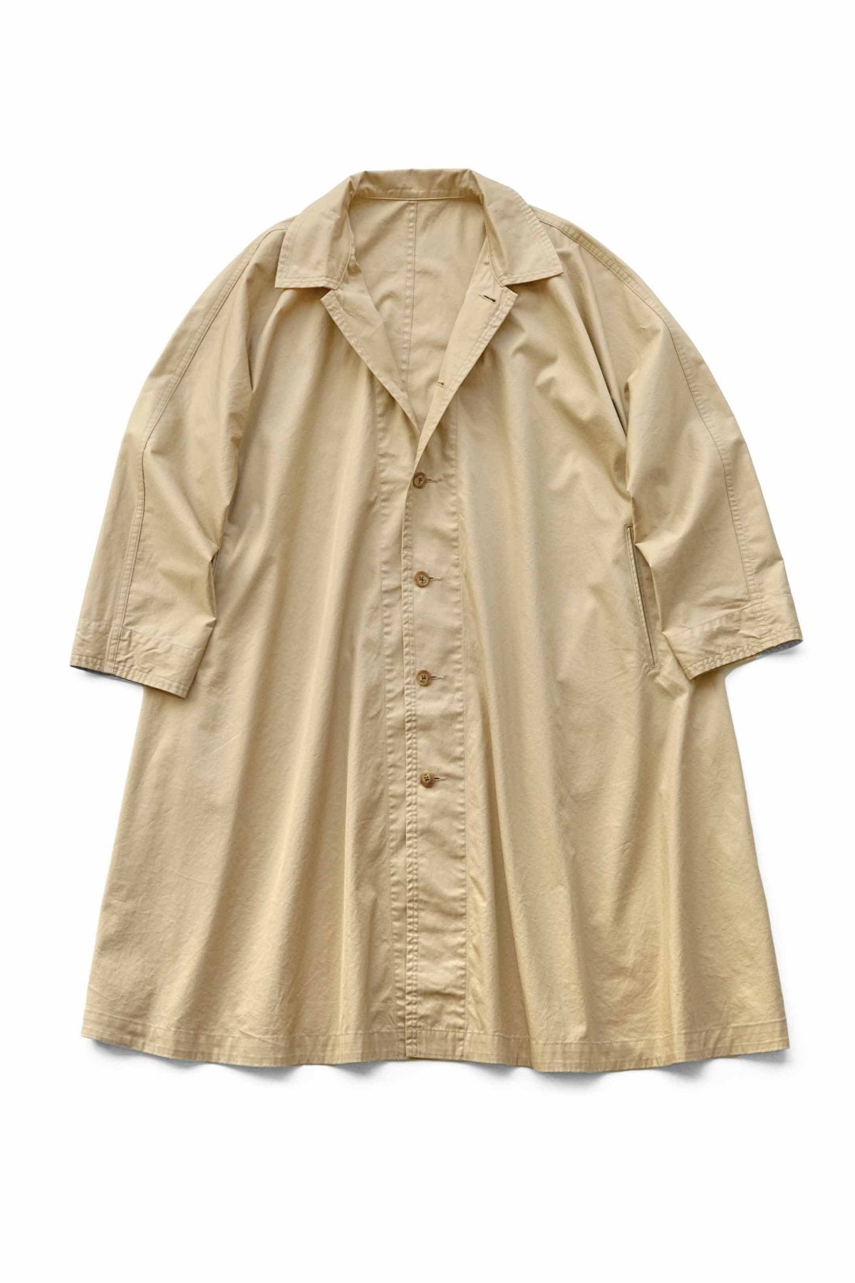 Porter Classic - GABARDINE SWING COAT - KHAKI