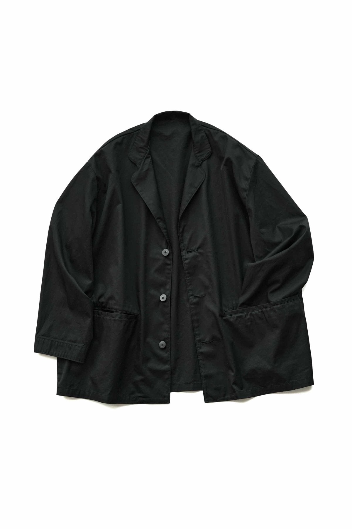 Porter Classic - GABARDINE WIDE JACKET - BLACK