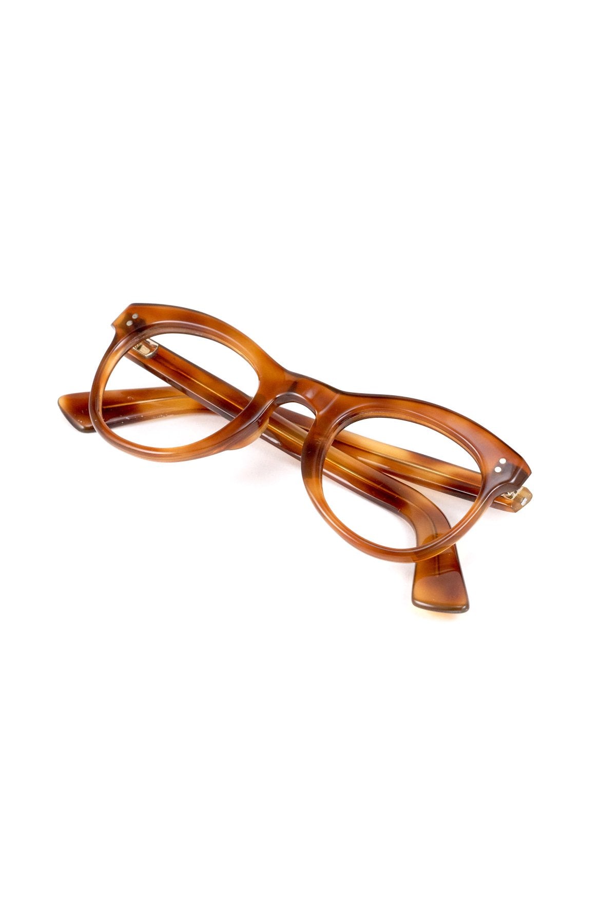 1950s FRANCE VINTAGE EYEGLASS HONEY AMBER - OPT-854