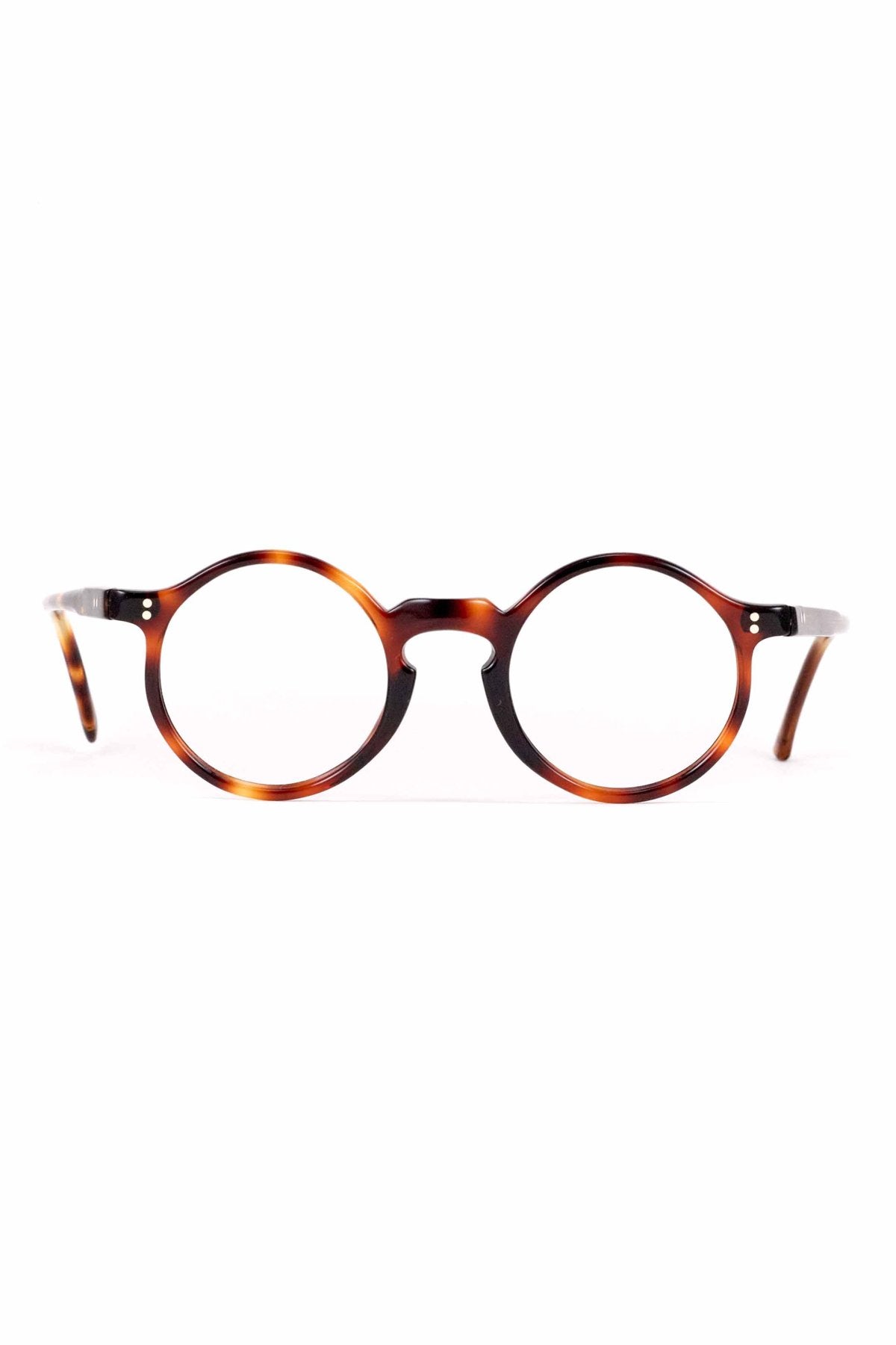 1950s - FRANCE VINTAGE EYEGLASS ROUND AMBER - OPT-857