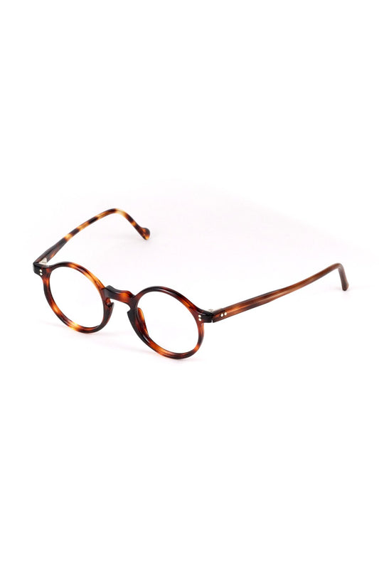 1950s - FRANCE VINTAGE EYEGLASS ROUND AMBER - OPT-857