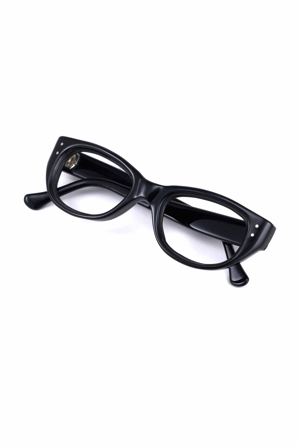 1950s BRITISH VINTAGE EYEWEAR 3DOT TEMPLE BLACK - OPT-859