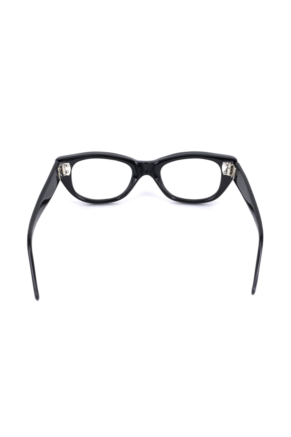 1950s BRITISH VINTAGE EYEWEAR 3DOT TEMPLE BLACK - OPT-859