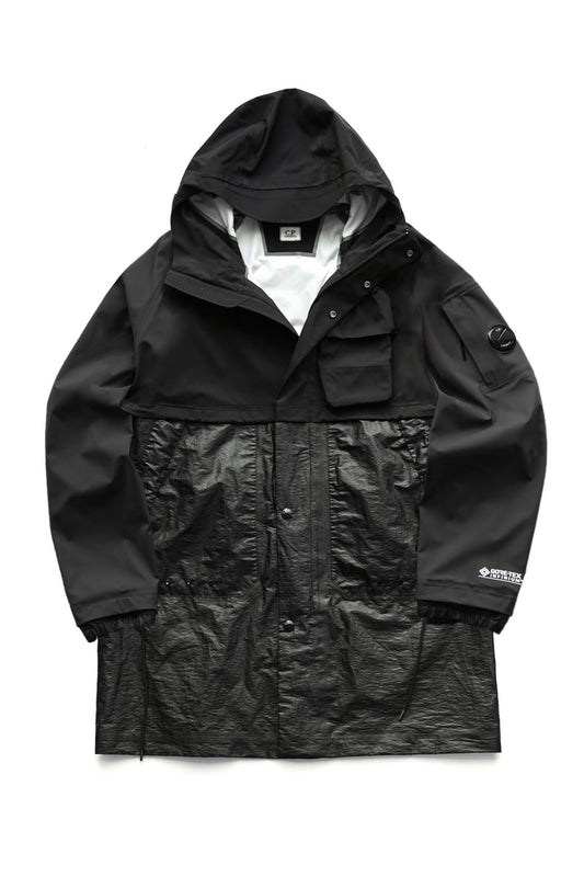 C.P. COMPANY - GORE-TEX 3L INFINIUM MIXED JACKET - BLACK