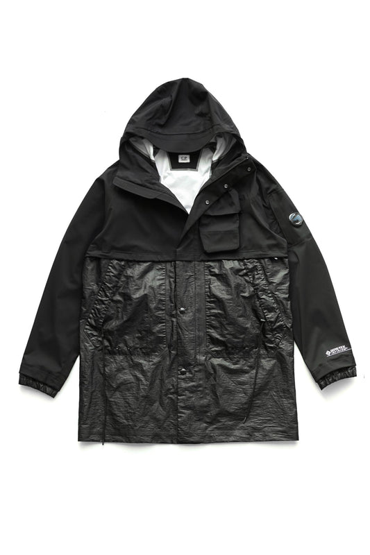 C.P. COMPANY - GORE-TEX 3L INFINIUM MIXED JACKET - BLACK