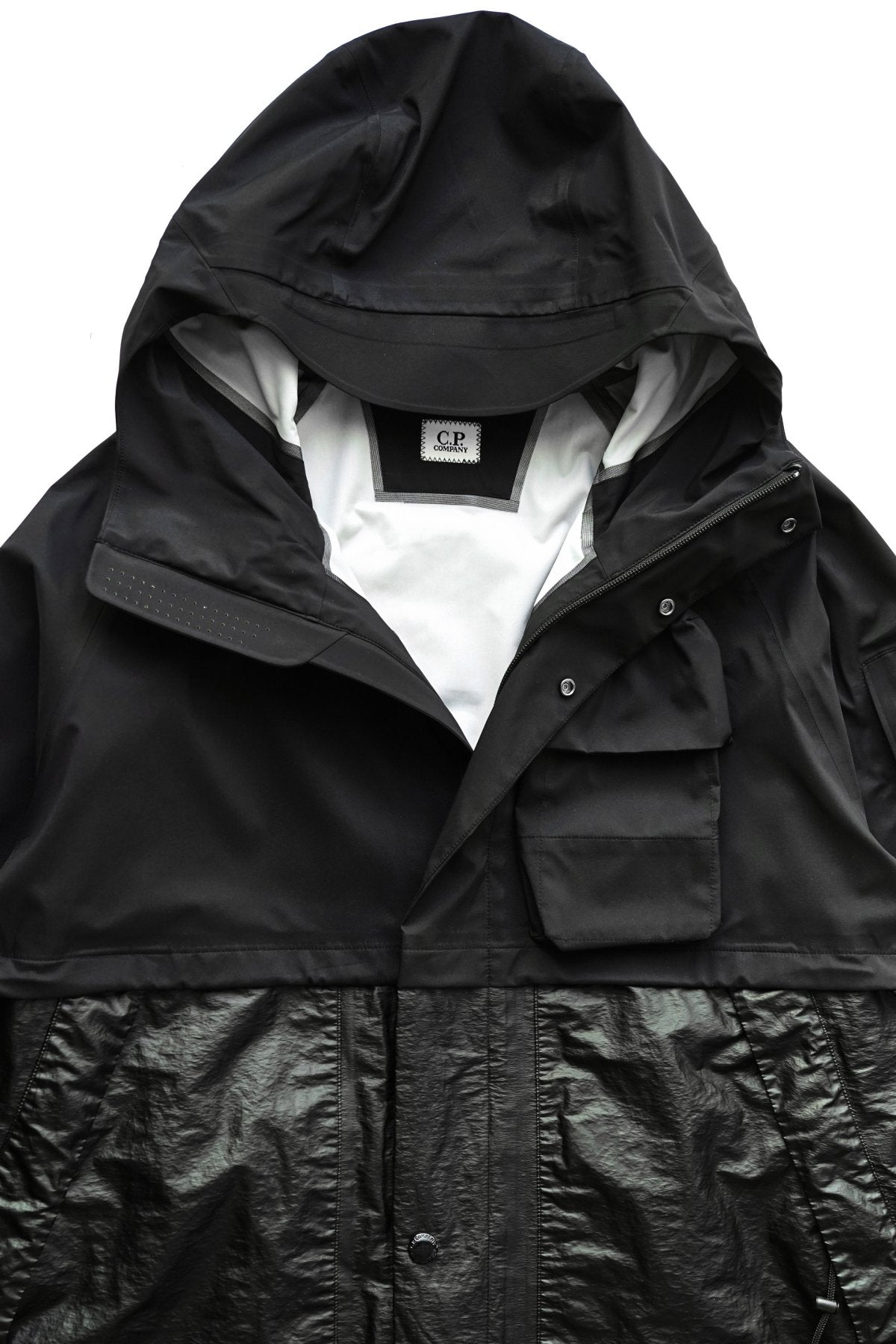 C.P. COMPANY - GORE-TEX 3L INFINIUM MIXED JACKET - BLACK