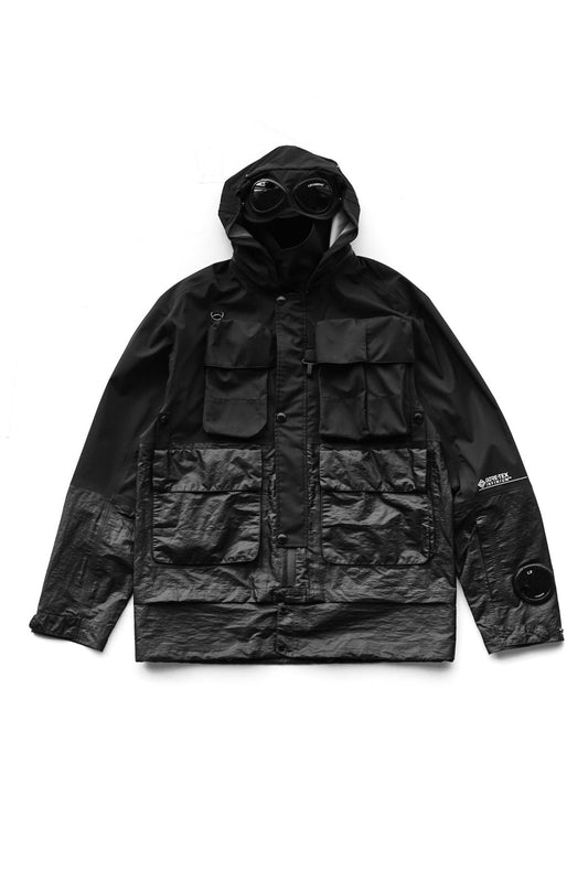 C.P. COMPANY - GORE-TEX 3L INFINIUM MIXED LA MILLE JACKET - BLACK