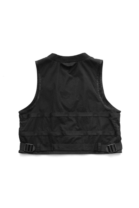 C.P. COMPANY - TAYLON P MIXED UTILITY VEST - BLACK