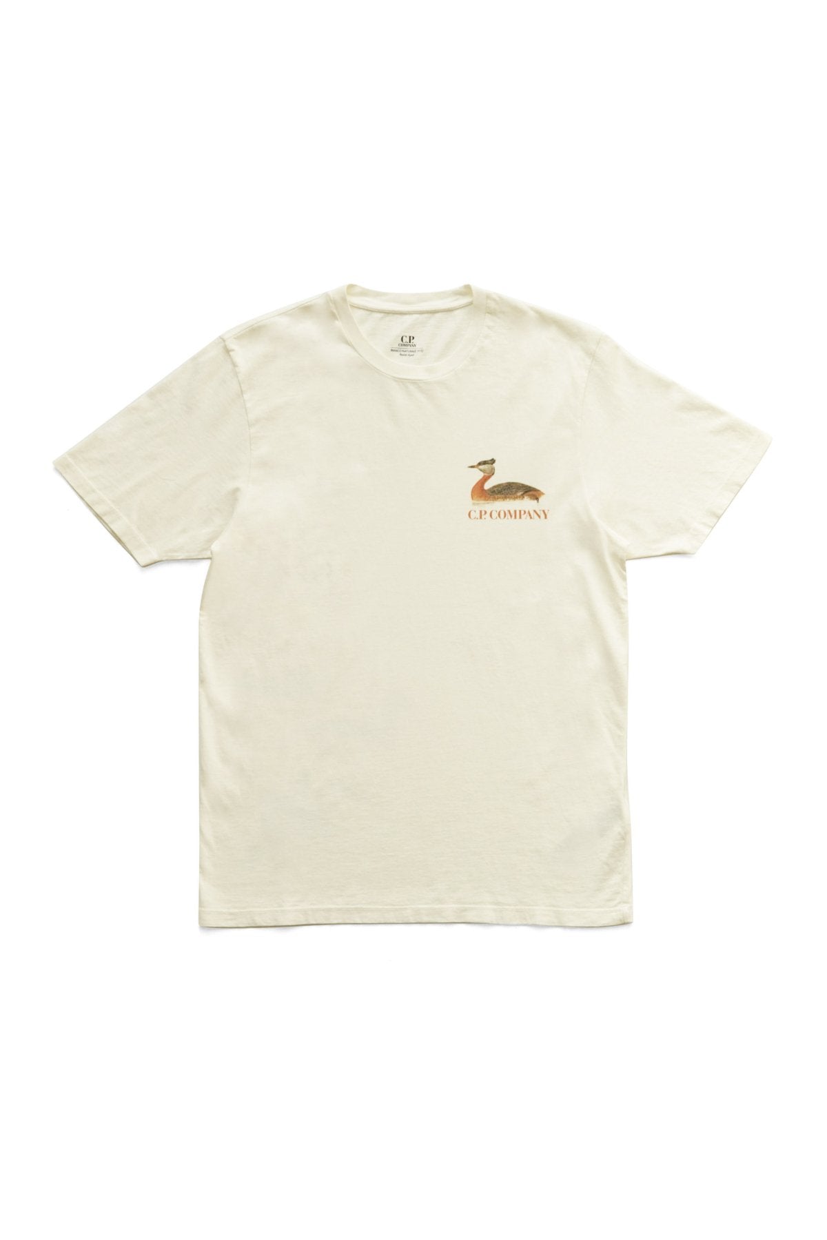 C.P. COMPANY - 24/1 JERSEY SWIM GRAPHIC T-SHIRT - CREAM WHITE