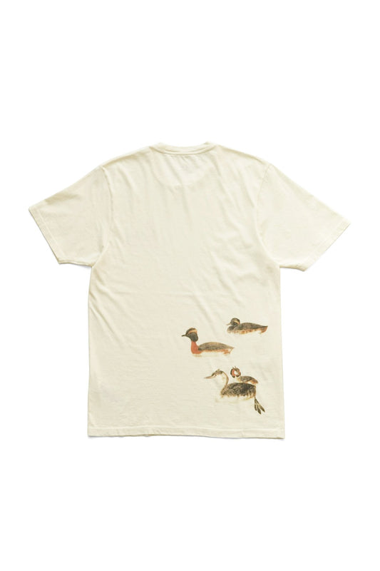 C.P. COMPANY - 24/1 JERSEY SWIM GRAPHIC T-SHIRT - CREAM WHITE