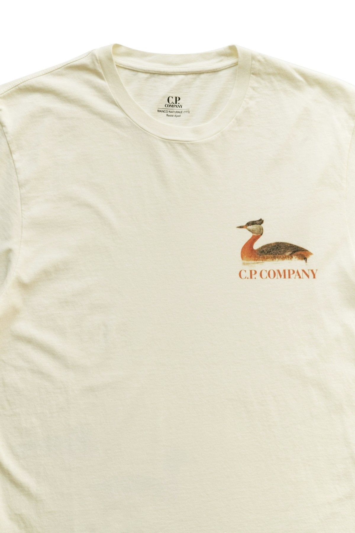 C.P. COMPANY - 24/1 JERSEY SWIM GRAPHIC T-SHIRT - CREAM WHITE