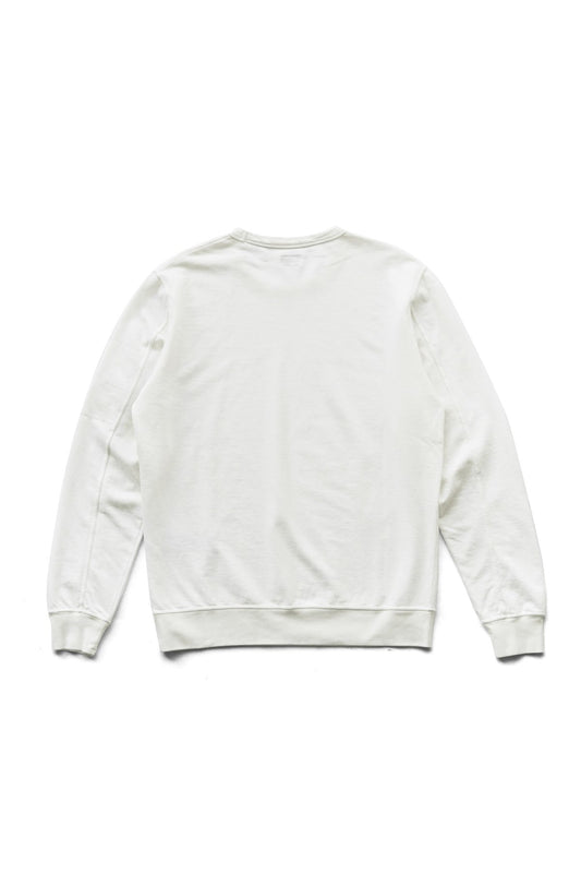 C.P. COMPANY - LIGHT FLEECE CREW NECK SWEATSHIRT - GAUZE WHITE