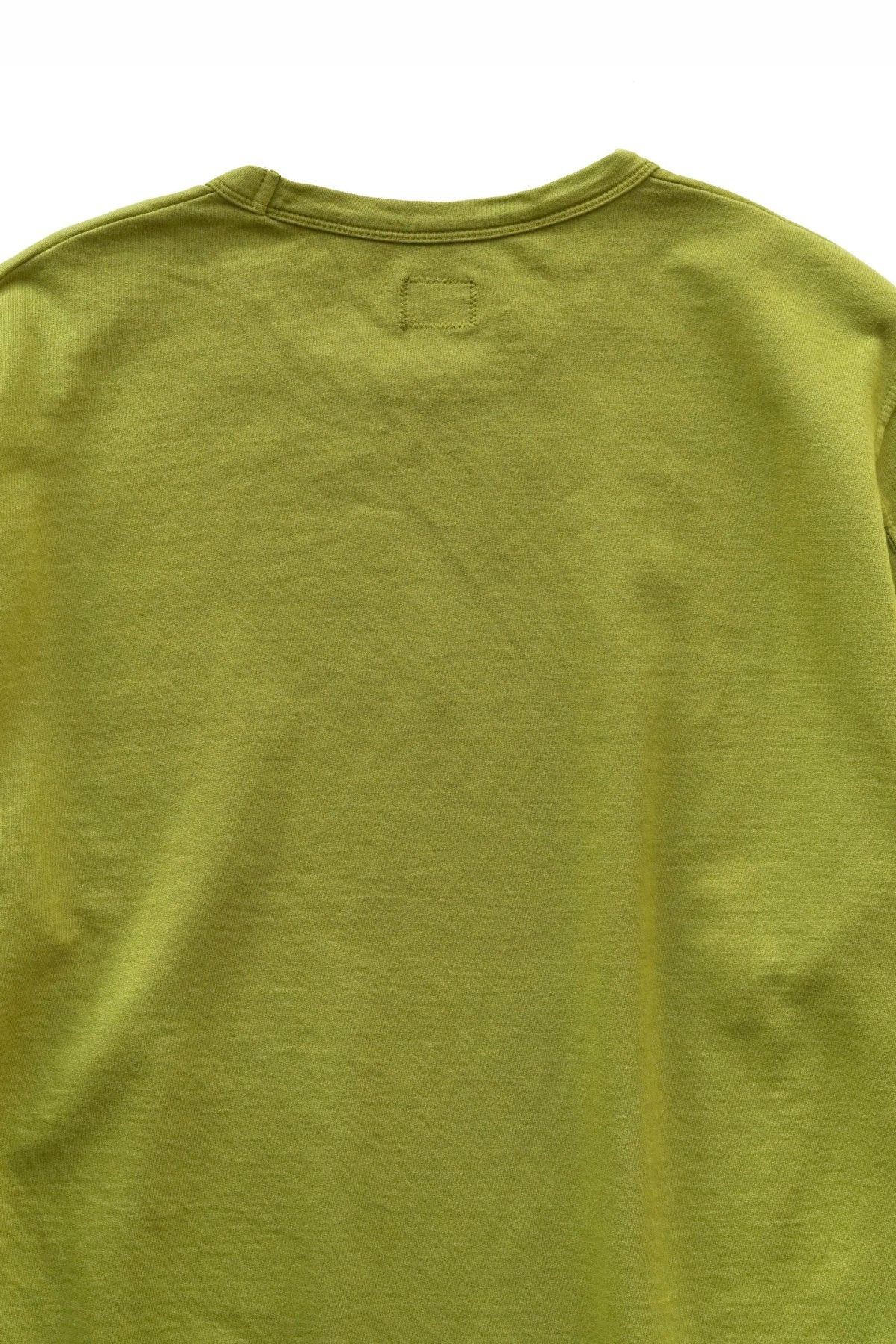 C.P. COMPANY - LIGHT FLEECE CREW NECK SWEATSHIRT - GREEN MOSS