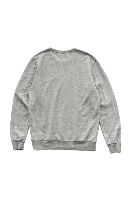 C.P. COMPANY - LIGHT FLEECE CREW NECK SWEATSHIRT - GREY MELANGE