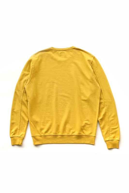 C.P. COMPANY - LIGHT FLEECE CREW NECK SWEATSHIRT - NUGGET GOLD