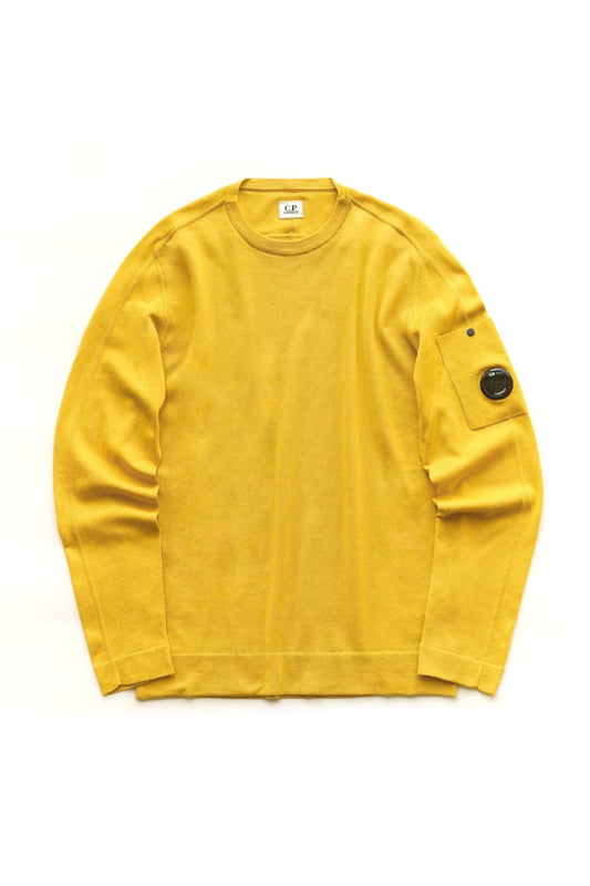 C.P. COMPANY - SEA ISLAND CREW NECK KNIT - NUGGET GOLD