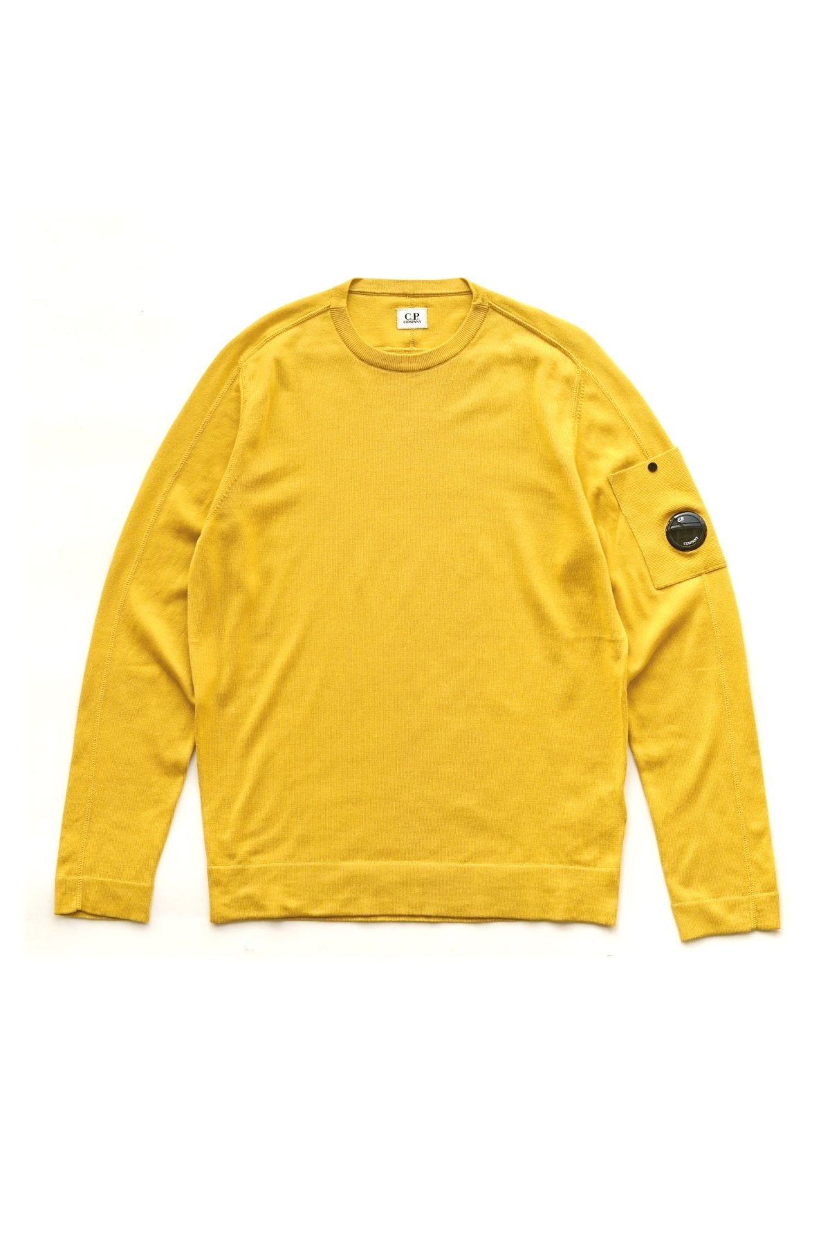 C.P. COMPANY - SEA ISLAND CREW NECK KNIT - NUGGET GOLD