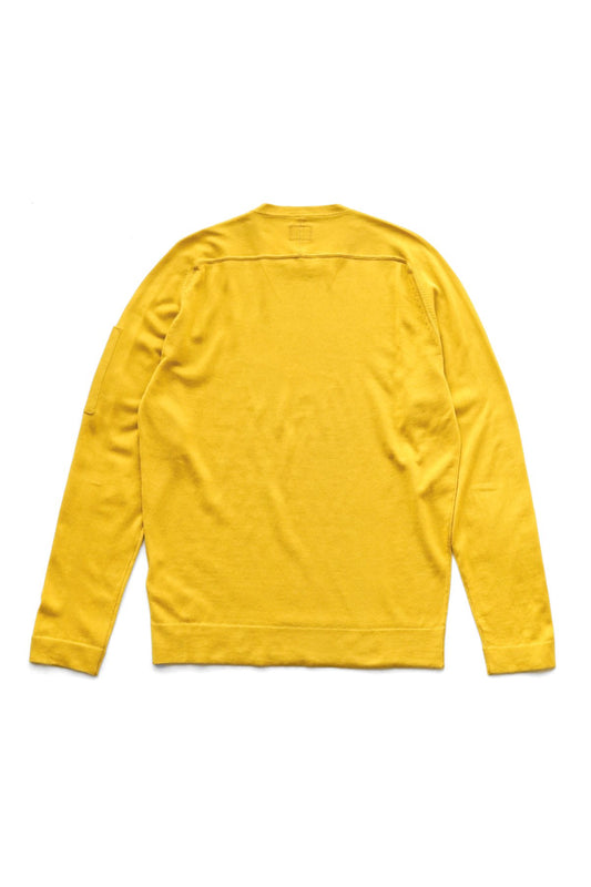 C.P. COMPANY - SEA ISLAND CREW NECK KNIT - NUGGET GOLD