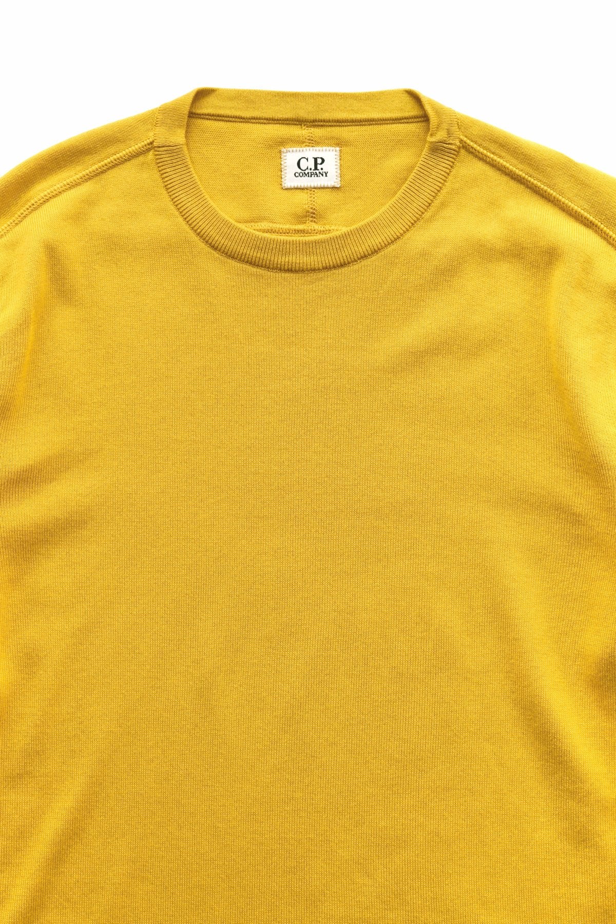 C.P. COMPANY - SEA ISLAND CREW NECK KNIT - NUGGET GOLD