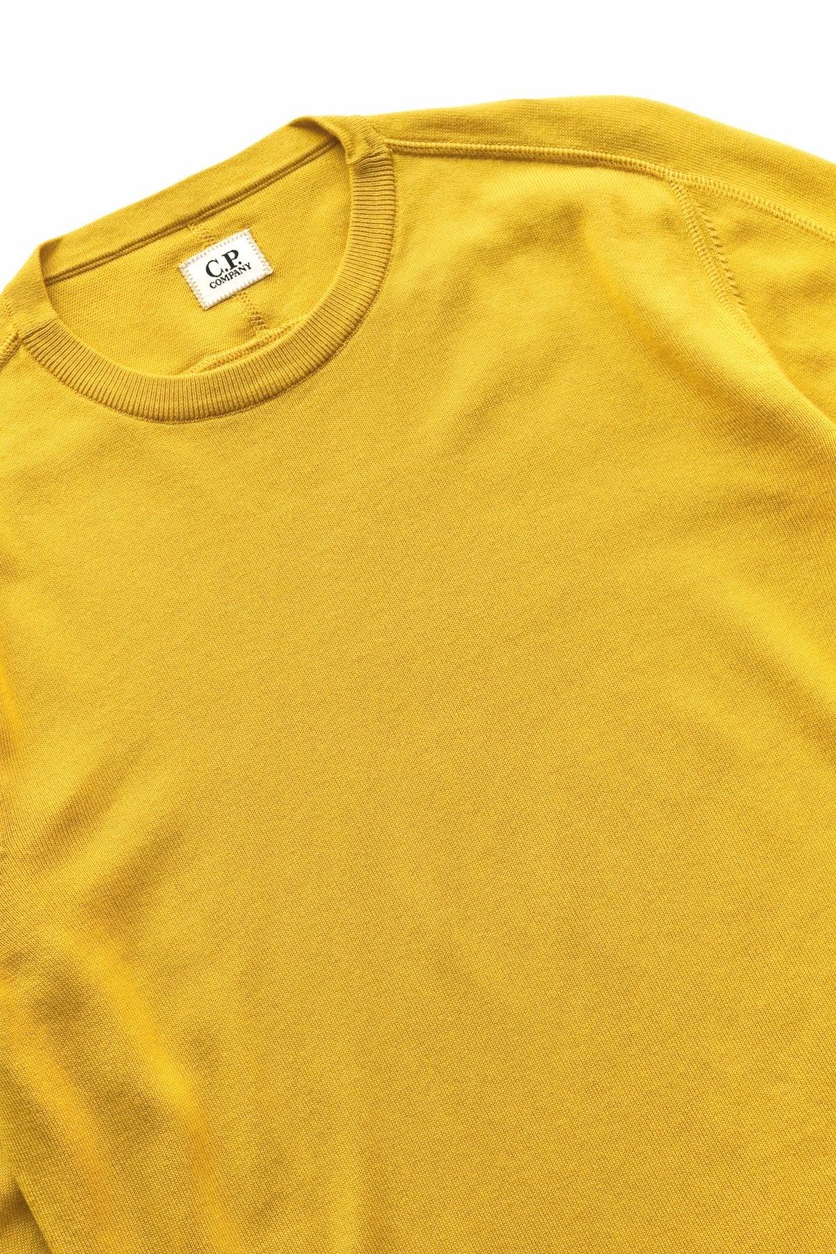 C.P. COMPANY - SEA ISLAND CREW NECK KNIT - NUGGET GOLD