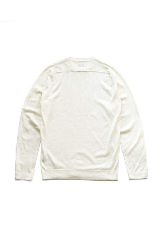 C.P. COMPANY - SEA ISLAND CREW NECK KNIT - GAUZE WHITE