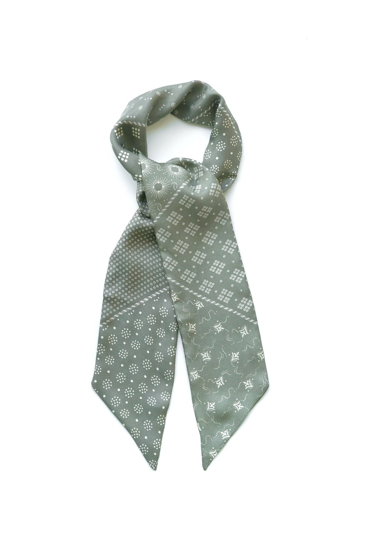 OLD JOE - SILK CALICO SCARF TIE - EUCALYPTUS