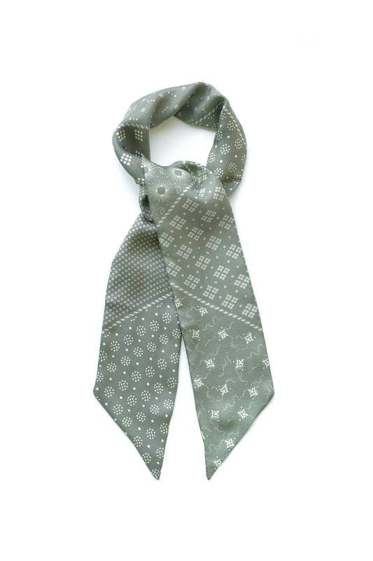 OLD JOE - SILK CALICO SCARF TIE - EUCALYPTUS