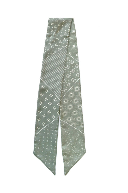 OLD JOE - SILK CALICO SCARF TIE - EUCALYPTUS