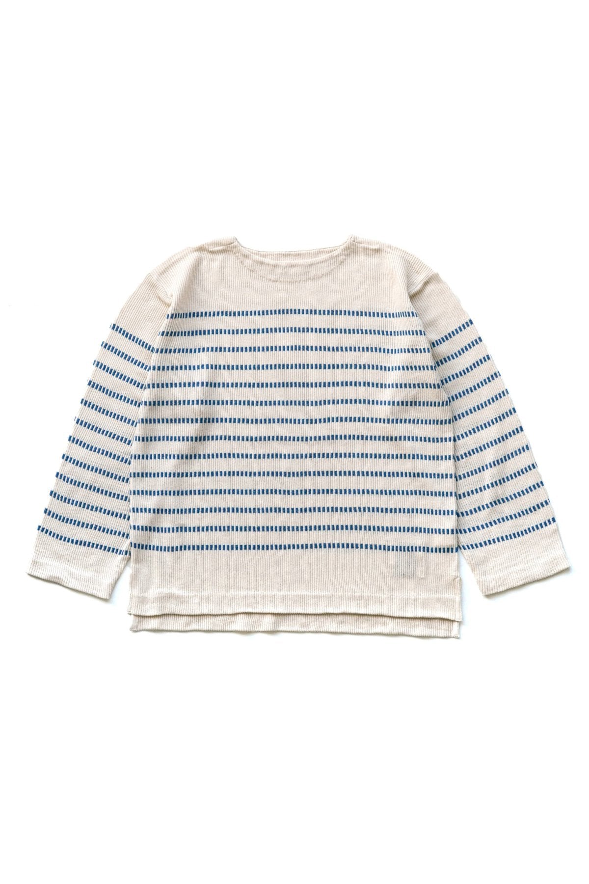 OLD JOE - EARLY BASQUE STRIPE SHIRTS - LONG SLEEVE - NATURAL x INDIGO