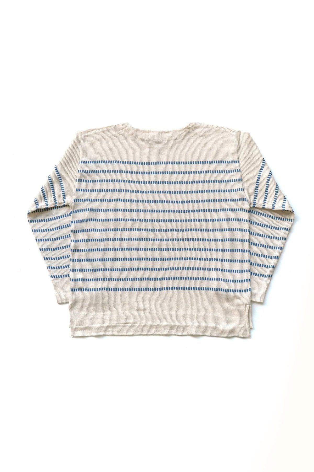 OLD JOE - EARLY BASQUE STRIPE SHIRTS - LONG SLEEVE - NATURAL x INDIGO