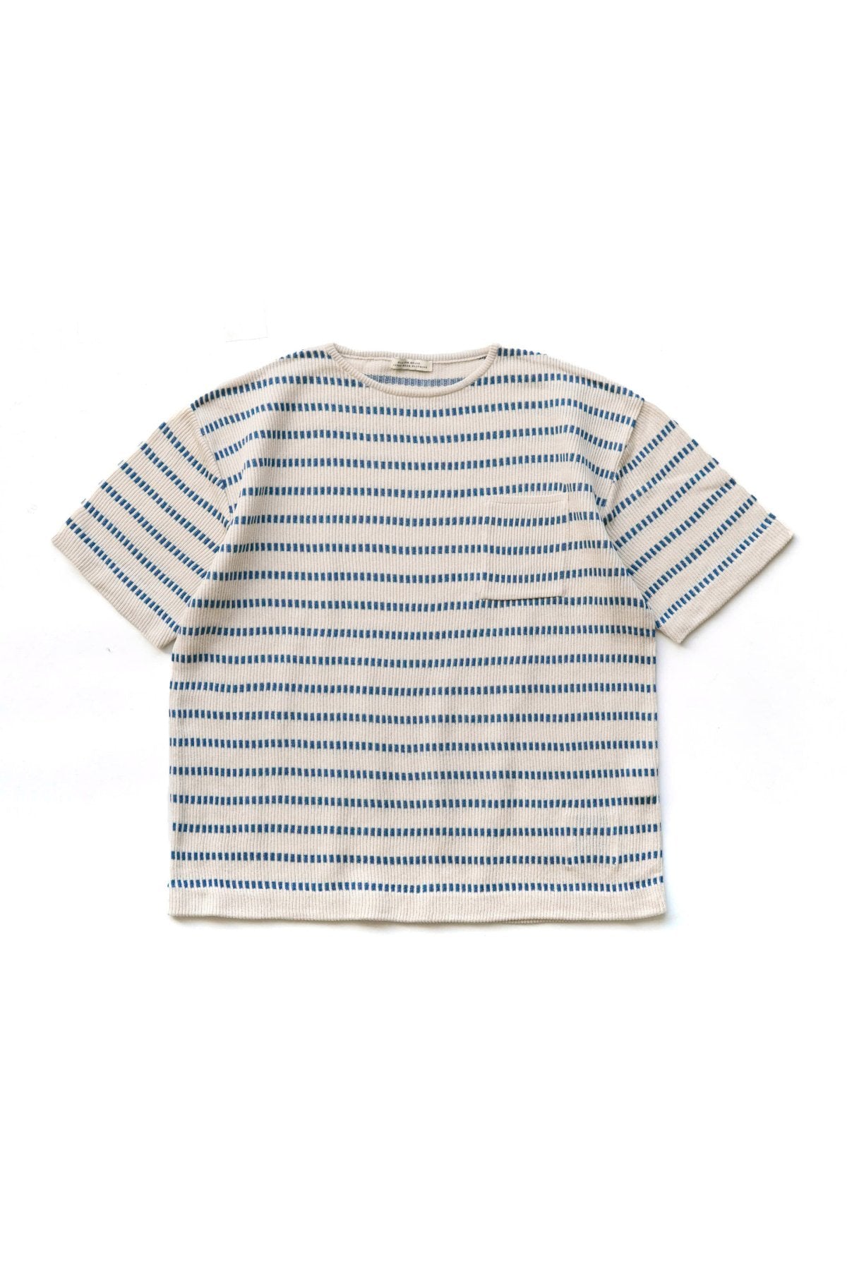 OLD JOE - EARLY BASQUE STRIPE SHIRTS - SHORT SLEEVE - NATURAL x INDIGO