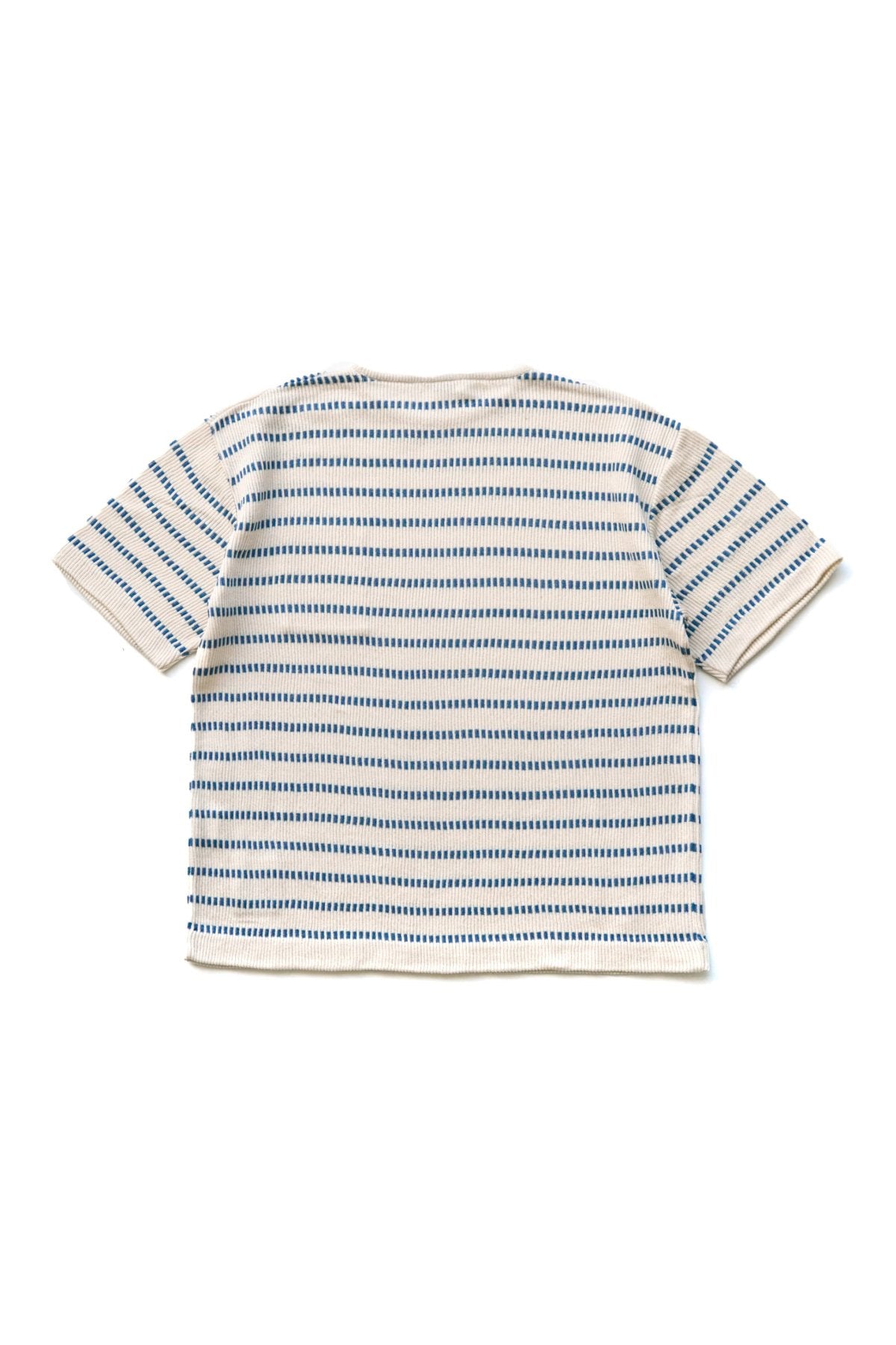 OLD JOE - EARLY BASQUE STRIPE SHIRTS - SHORT SLEEVE - NATURAL x INDIGO