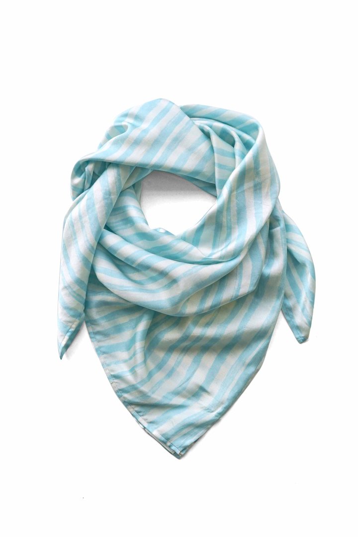 humoresque - scarf - stripe - light blue