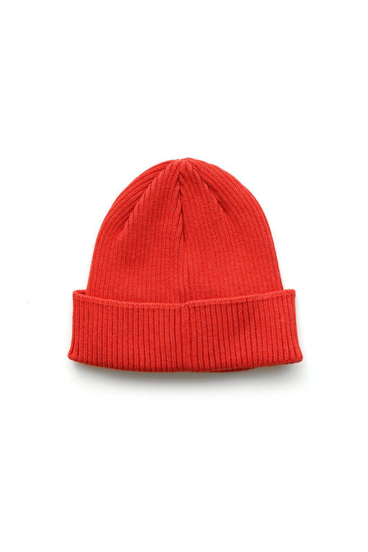 C.P. COMPANY - COTTON GOGGLE BEANIE - FIERY RED