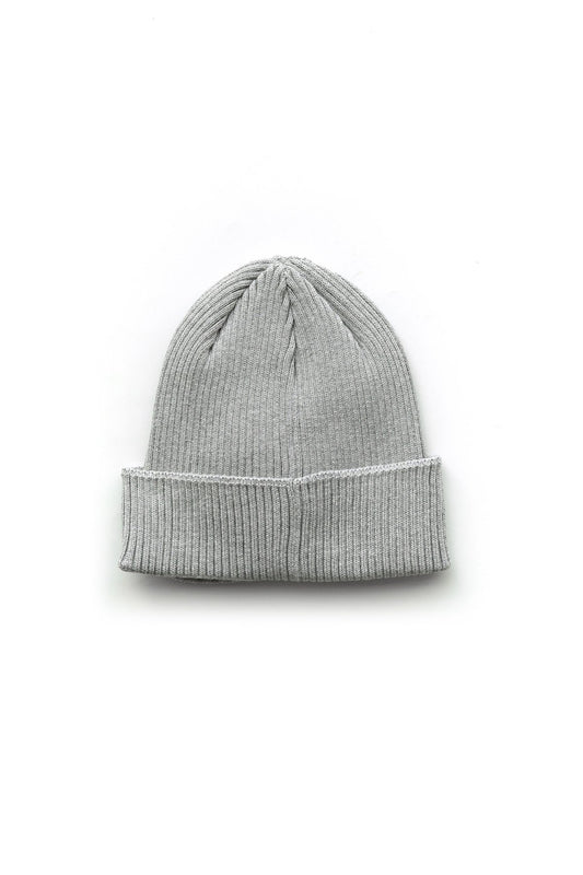 C.P. COMPANY - COTTON GOGGLE BEANIE - GREY MELANGE