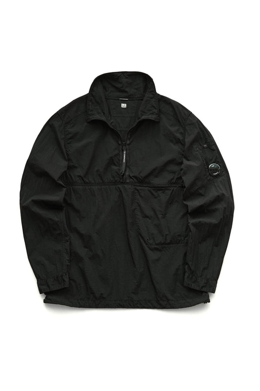 C.P. COMPANY - CR-L HALF ZIP OVERSHIRT - BLACK