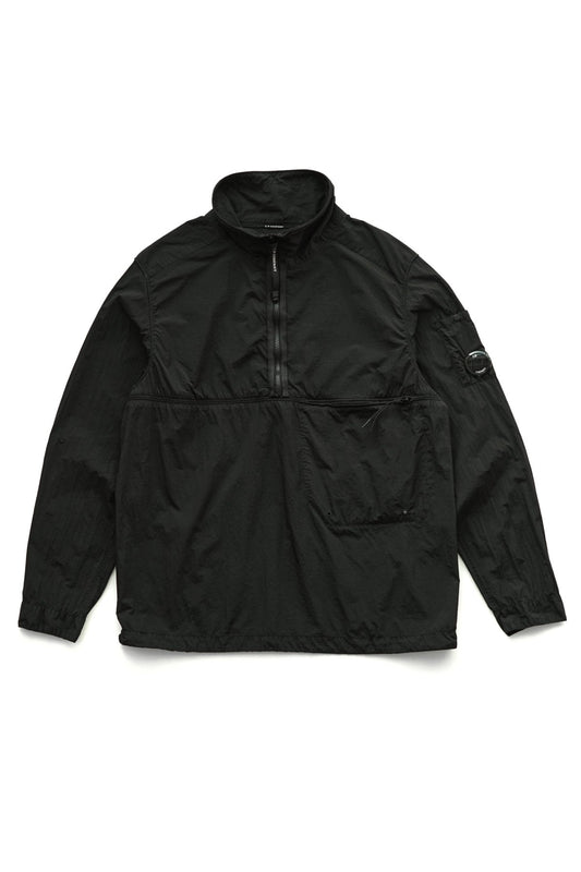 C.P. COMPANY - CR-L HALF ZIP OVERSHIRT - BLACK