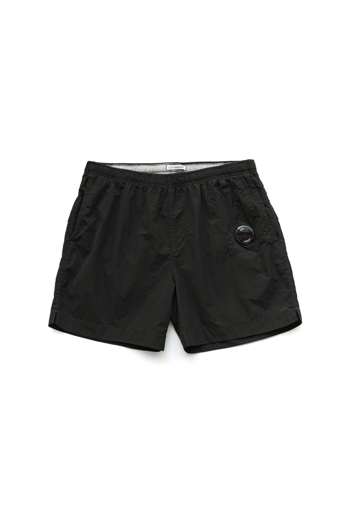 C.P. COMPANY - FLATT NYLON BEACH SHORTS - BLACK