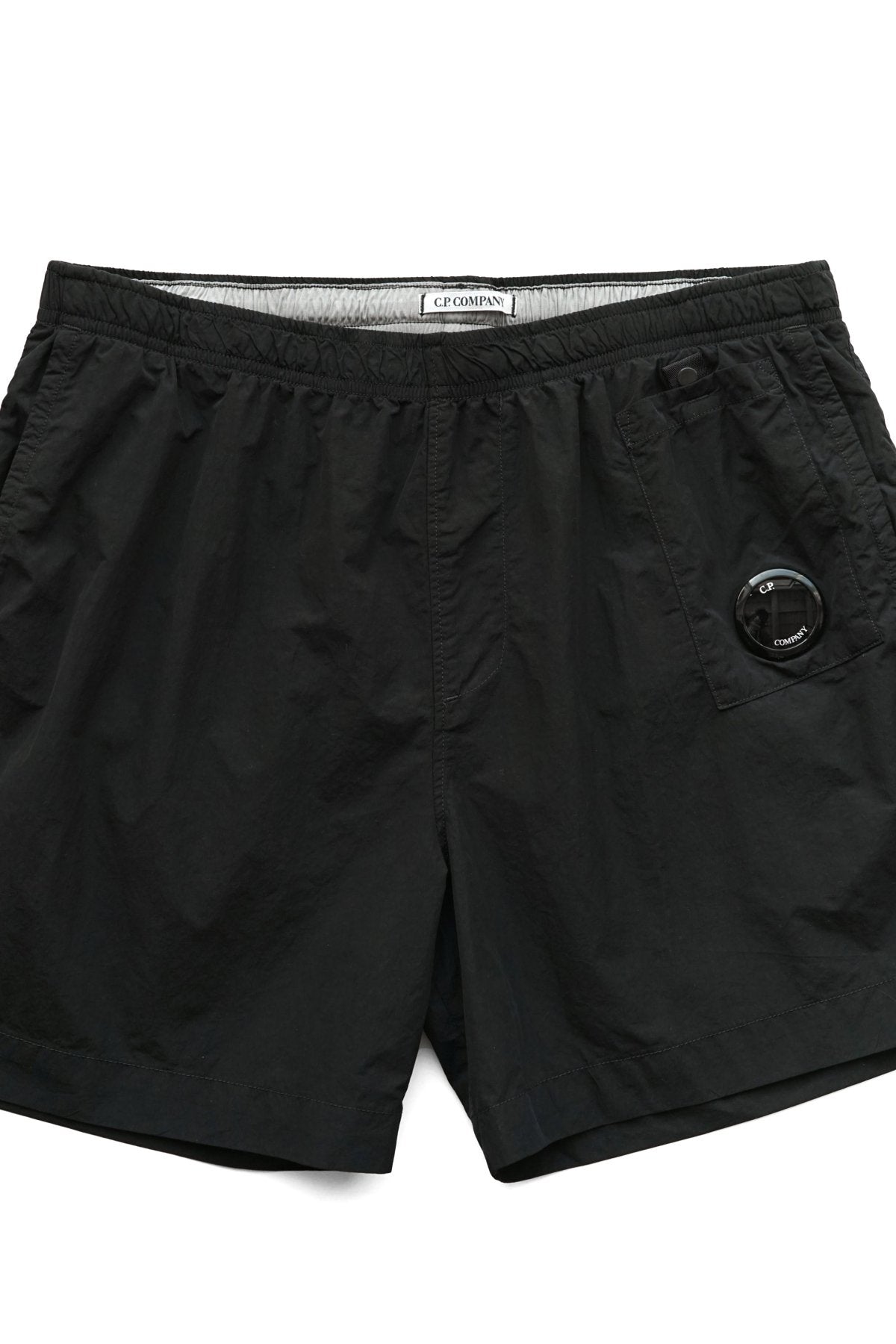 C.P. COMPANY - FLATT NYLON BEACH SHORTS - BLACK