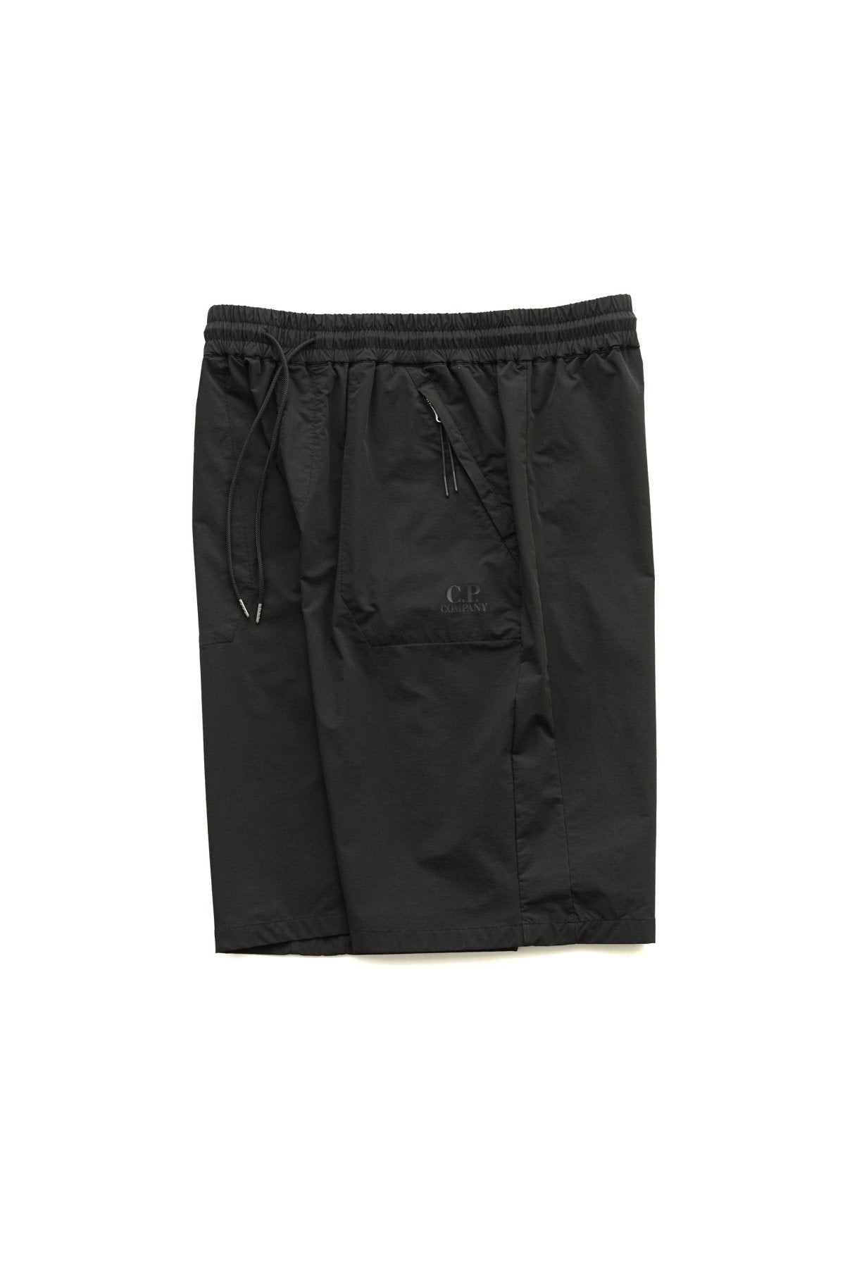 C.P. COMPANY - DYSHELL LOGO SHORTS - BLACK