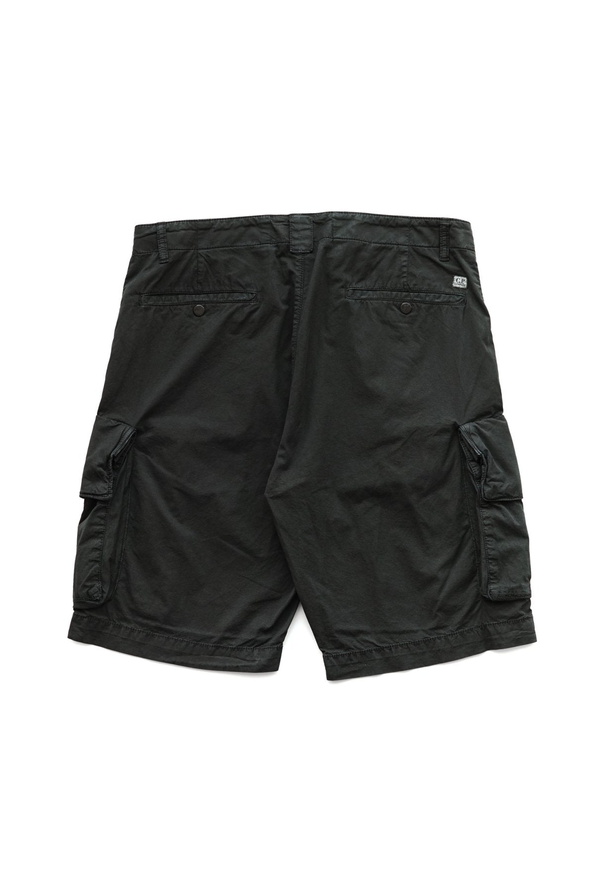 C.P. COMPANY - TWILL STRETCH UTILITY SHORTS - BLACK