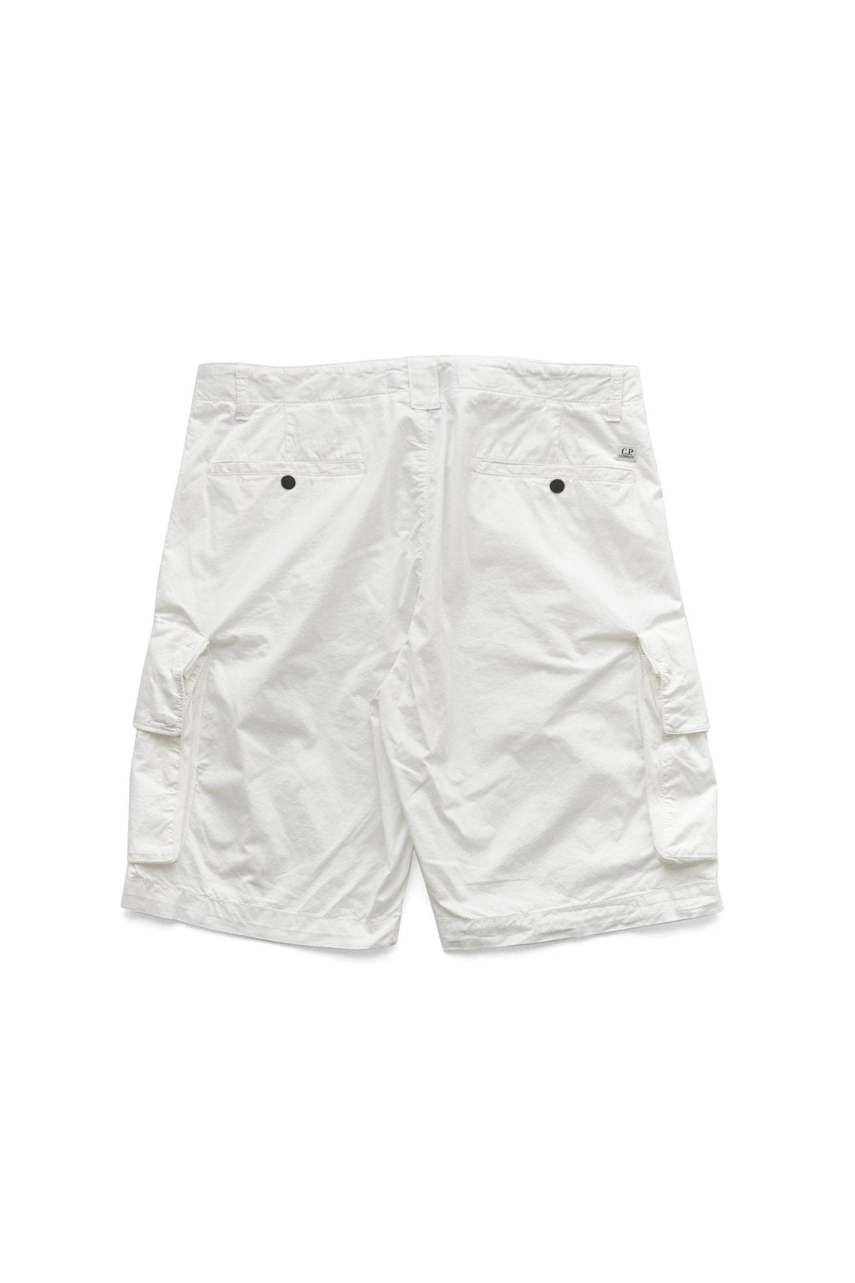 C.P. COMPANY - TWILL STRETCH UTILITY SHORTS - GAUZE WHITE