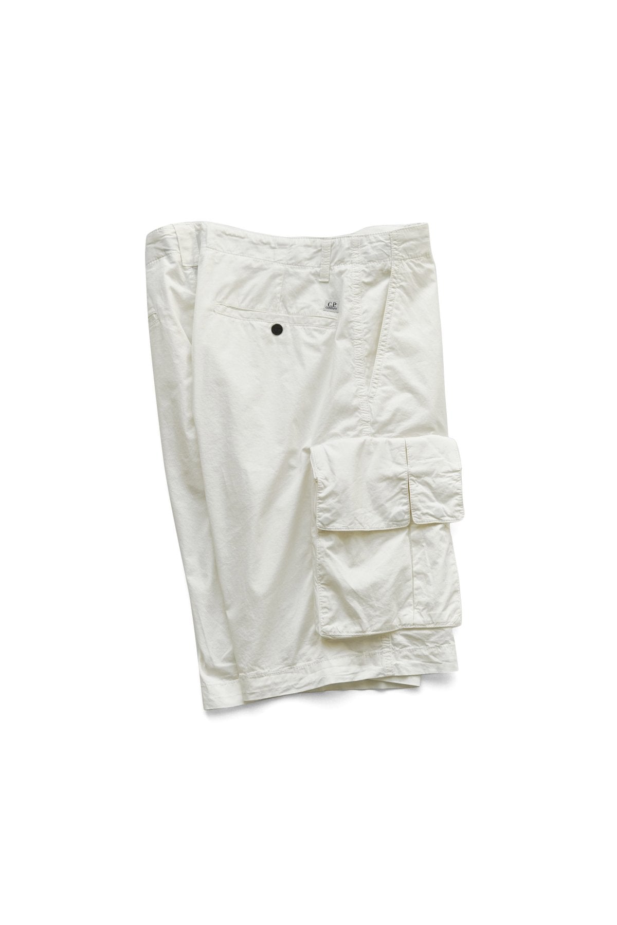 C.P. COMPANY - TWILL STRETCH UTILITY SHORTS - GAUZE WHITE