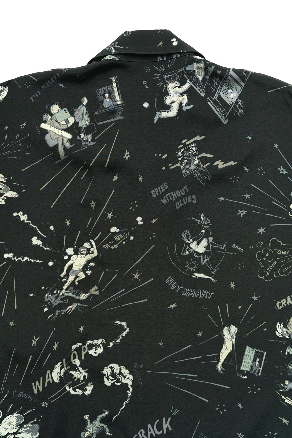 Porter Classic - 落ちこぼれスパイALOHA SHIRT (THE MISFIT SPIES) - BLACK