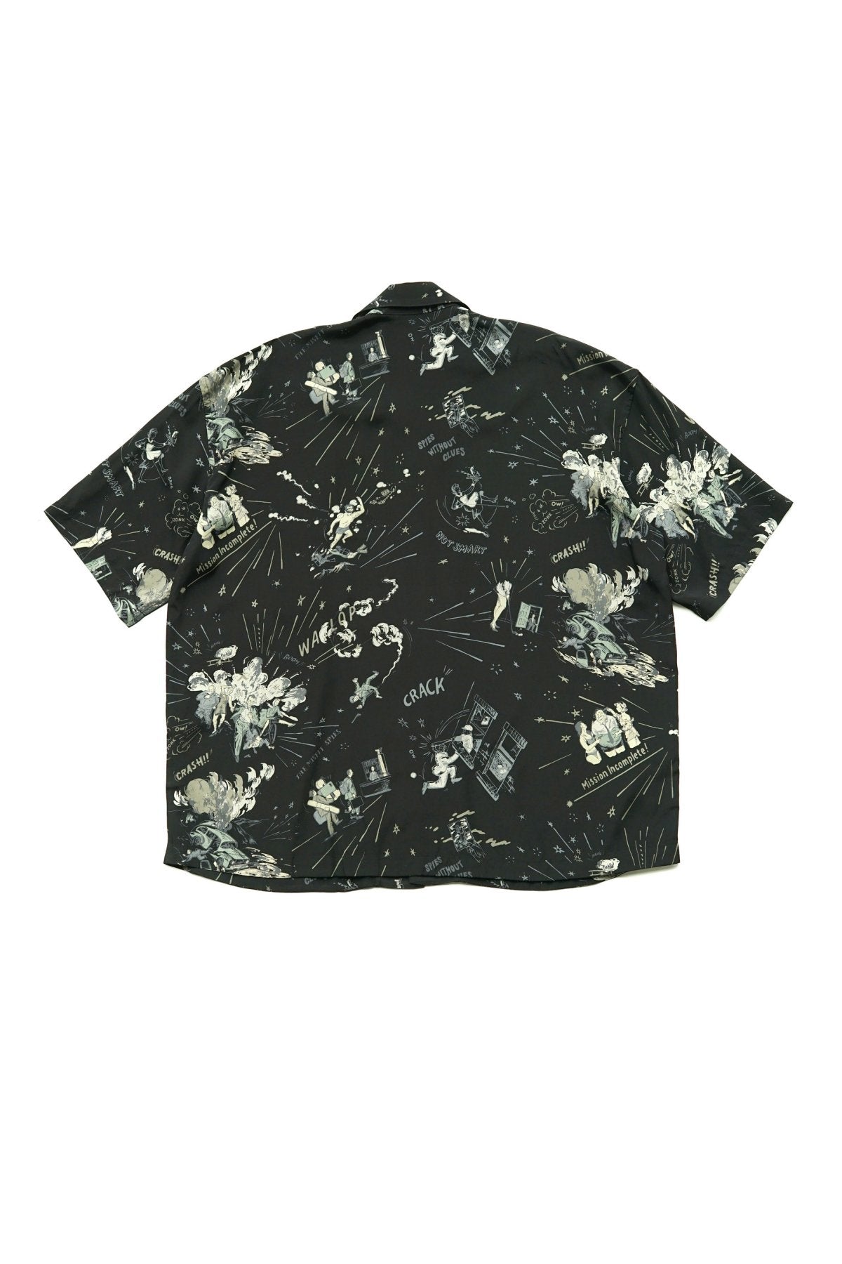 Porter Classic - 落ちこぼれスパイALOHA SHIRT (THE MISFIT SPIES) - BLACK