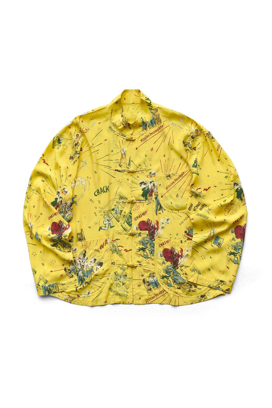 Porter Classic - 落ちこぼれスパイALOHA CHINESE SHIRT (THE MISFIT SPIES) - YELLOW