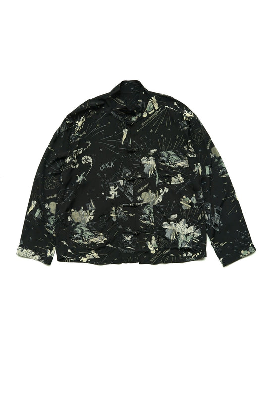 Porter Classic - 落ちこぼれスパイALOHA CHINESE SHIRT (THE MISFIT SPIES) - BLACK