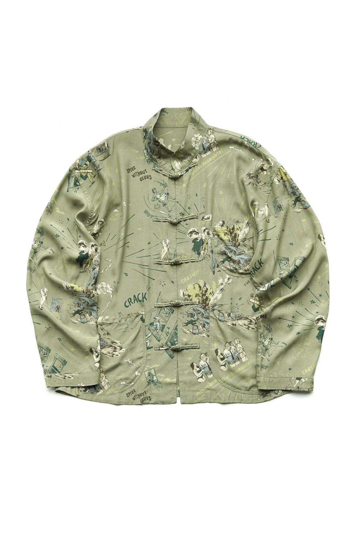 Porter Classic - 落ちこぼれスパイALOHA CHINESE SHIRT (THE MISFIT SPIES) - GREEN