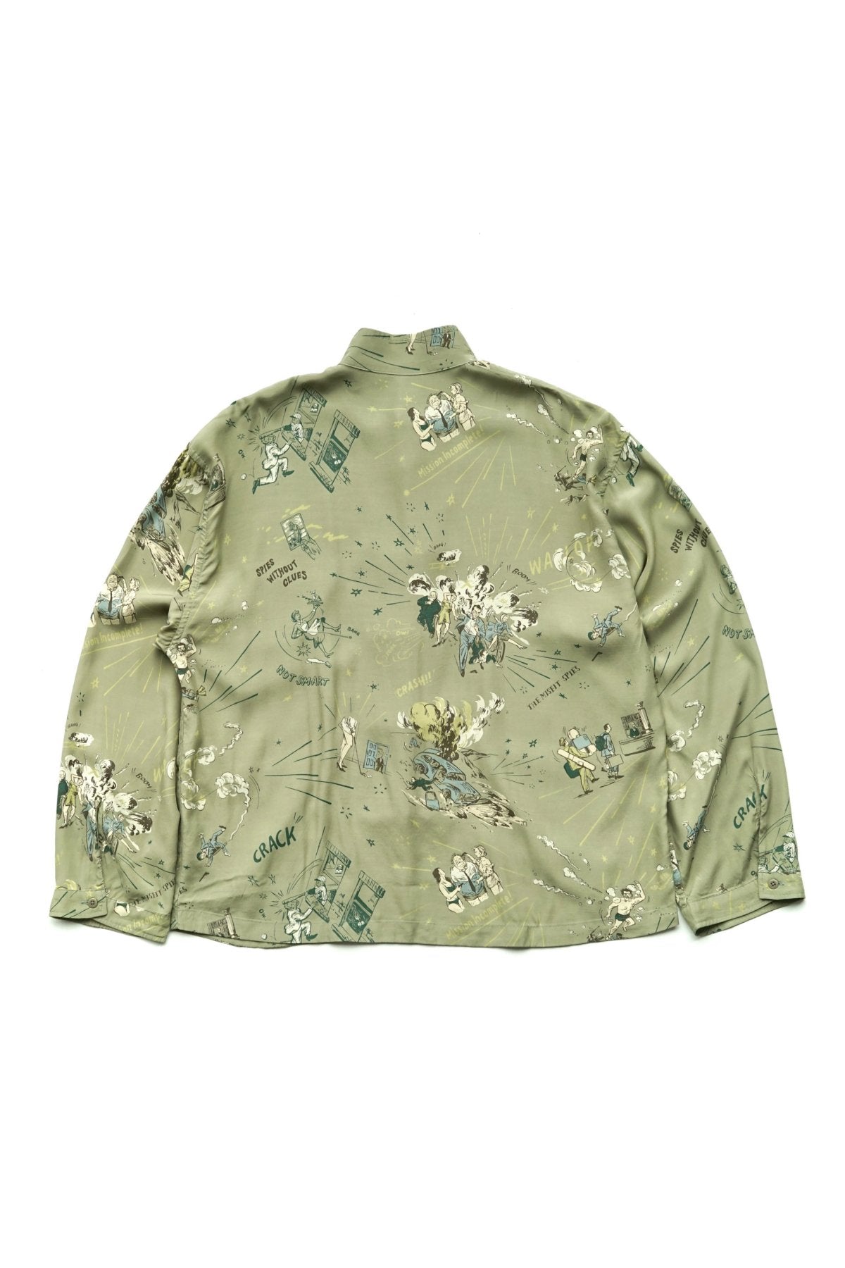 Porter Classic - 落ちこぼれスパイALOHA CHINESE SHIRT (THE MISFIT SPIES) - GREEN